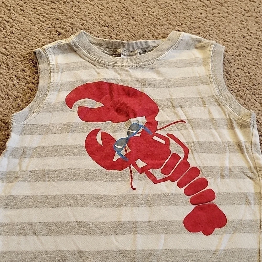 Gymboree Gray and Red Lobster Tank Top